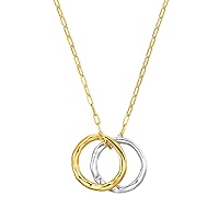 JOOP! 2033960 Women's Necklace with Pendant 925 Sterling Silver 60 cm Gold Comes in Jewellery Gift Box, Sterling Silver, None