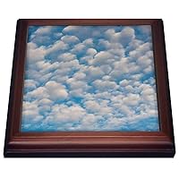 3dRose USA, WA. Mackerel Sky Makes Compelling Patterns in Bright Blue Sky - Trivets (trv_332985_1)