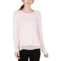 Womens Layered Look Pullover Blouse