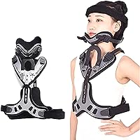 Head Neck Chest Orthosis, Orthosis Brace Back, Adjustable Neck-Thorax Orthosis U Lumbar Support for The Relief of Injuries to The Neck and Upper Back