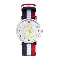 Crazy Bee Lady Men's Watches Minimalist Fashion Business Casual Quartz Wrist Watch for Women