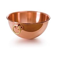 Mauviel M'Passion Copper Egg White Beating Bowl With Ring, 5-qt, Made in France