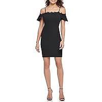 kensie Women's Off The Shoulder Shift W/Lace Trim