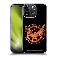 Head Case Designs Officially Licensed Tom Clancy's The Division Logo Black Key Art Soft Gel Case Compatible with Apple iPhone 15 Pro