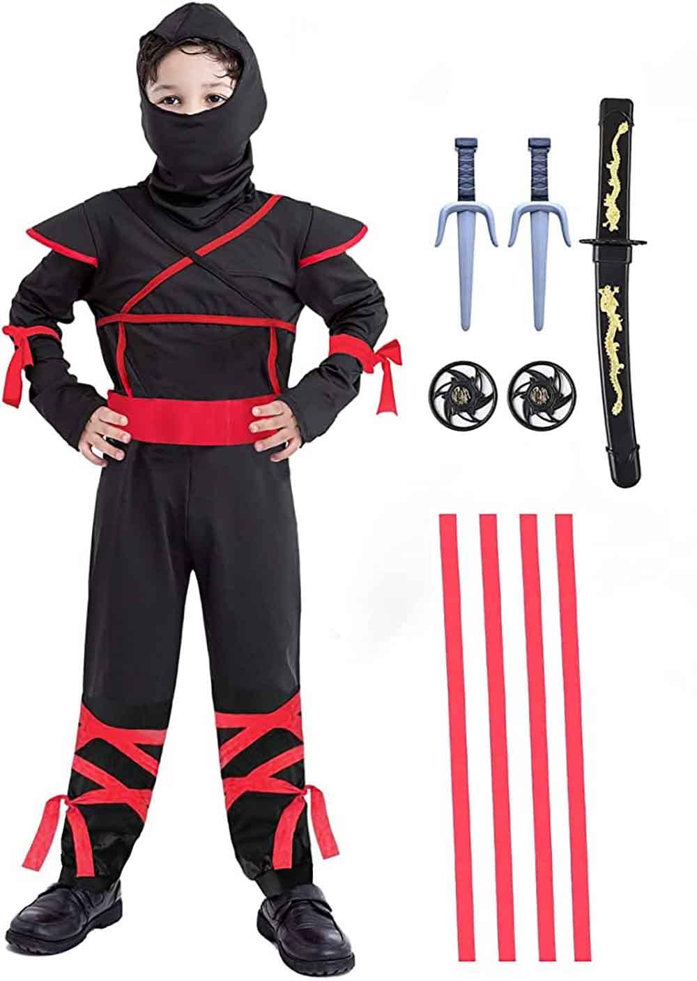 Fairycece Ninja Costume for Boys 4T-14
