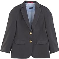 Tommy Hilfiger Boys Semi Fitted Double Button Blazer US 20, Dark Charcoal
