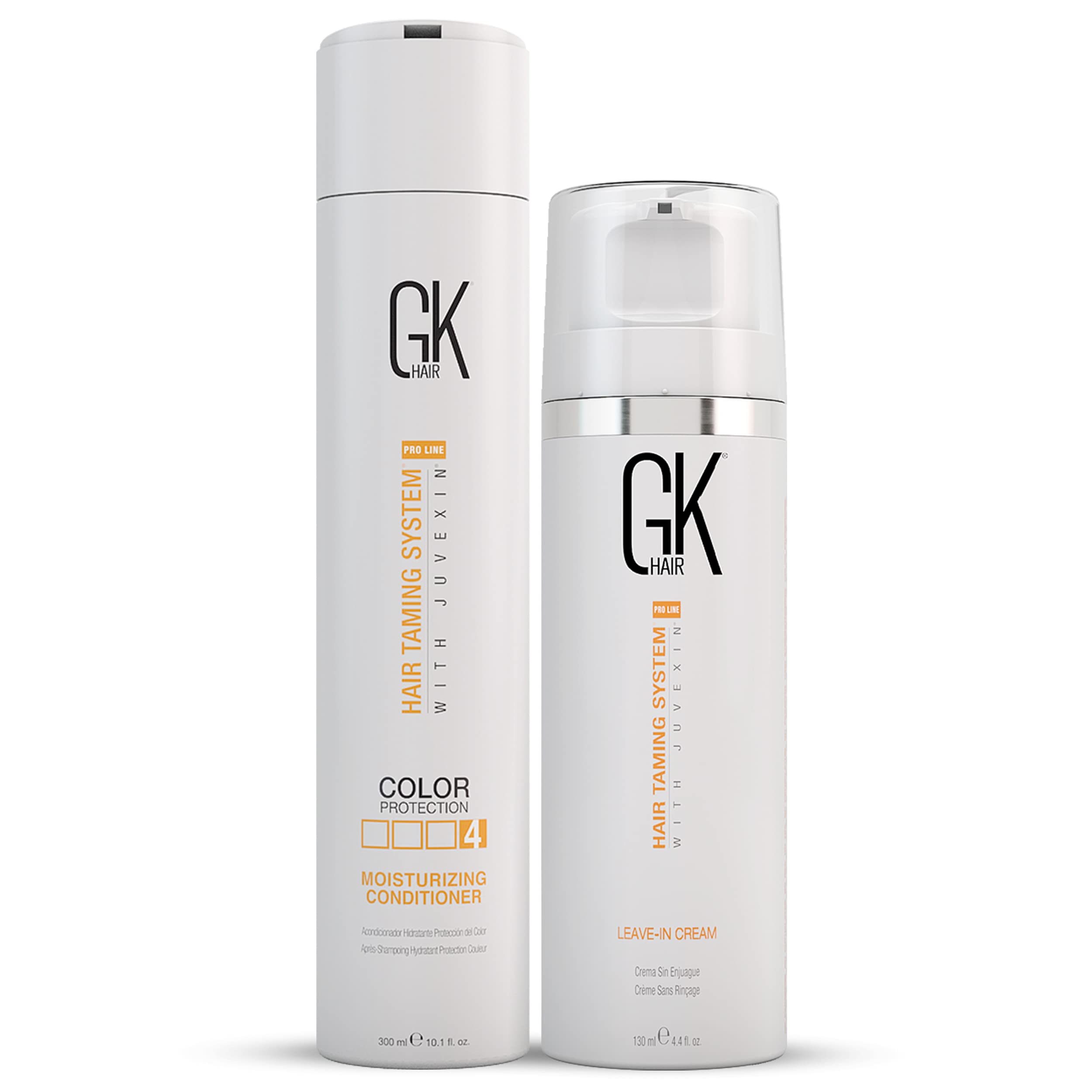 Global Keratin GK Hair Moisturizing Conditioner 300ml I Leave in Conditioner Cream 130ml