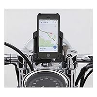 Ciro 50312 Handlebar Mount Smartphone/GPS Holder With Charger, Chrome