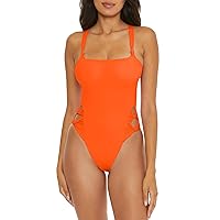 BECCA Women's Standard Baja Mar Bandeau One Piece Swimsuit, Scoop Neck, Bathing Suits