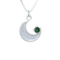 Sterling Silver Pendant Charm Cresent Moon