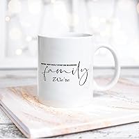 We Are Not Half Step Or Blended Family Rustic Ceramic Coffee Mug 11oz Novelty White Coffee Mug Tea Milk Juice Christmas Coffee Cup Funny Gifts for Girlfriend Boyfriend Man Women