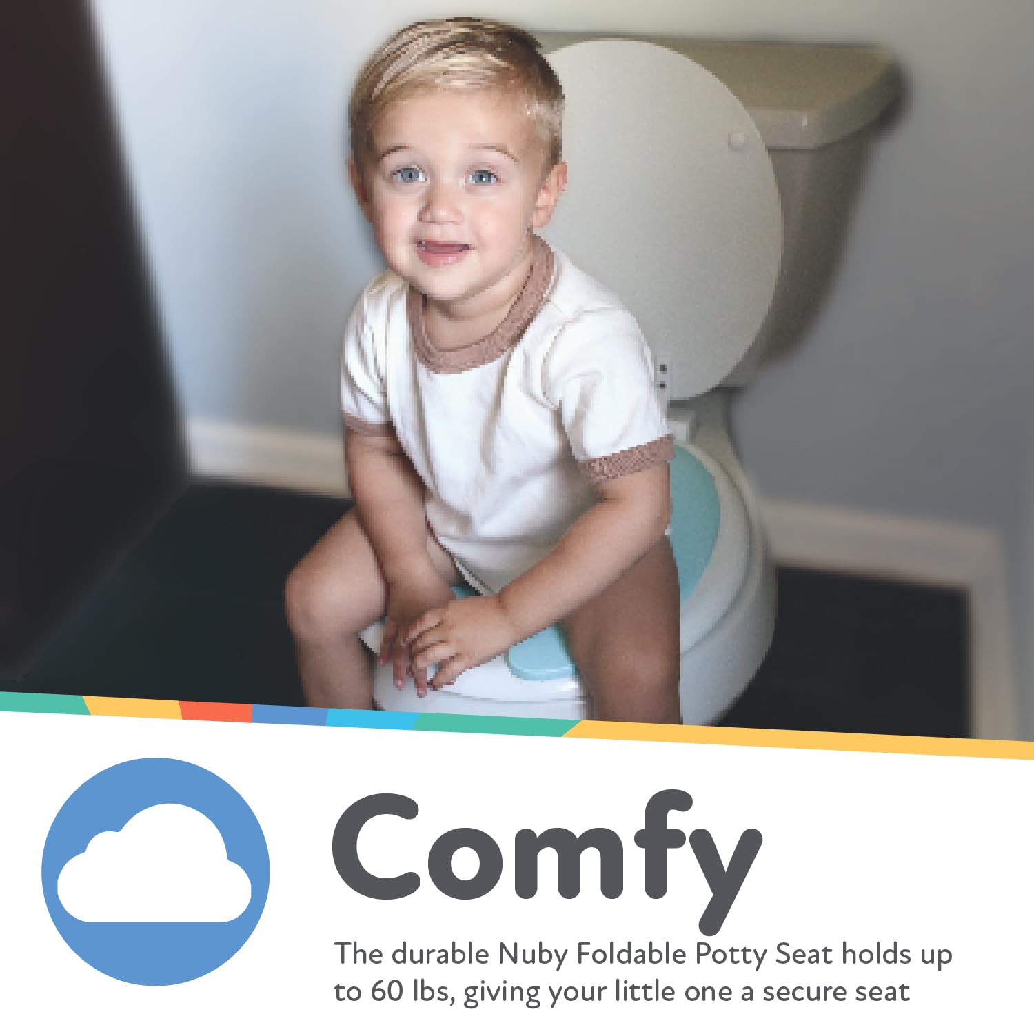 Nuby Folding Potty Seat, 18+ Months, in White