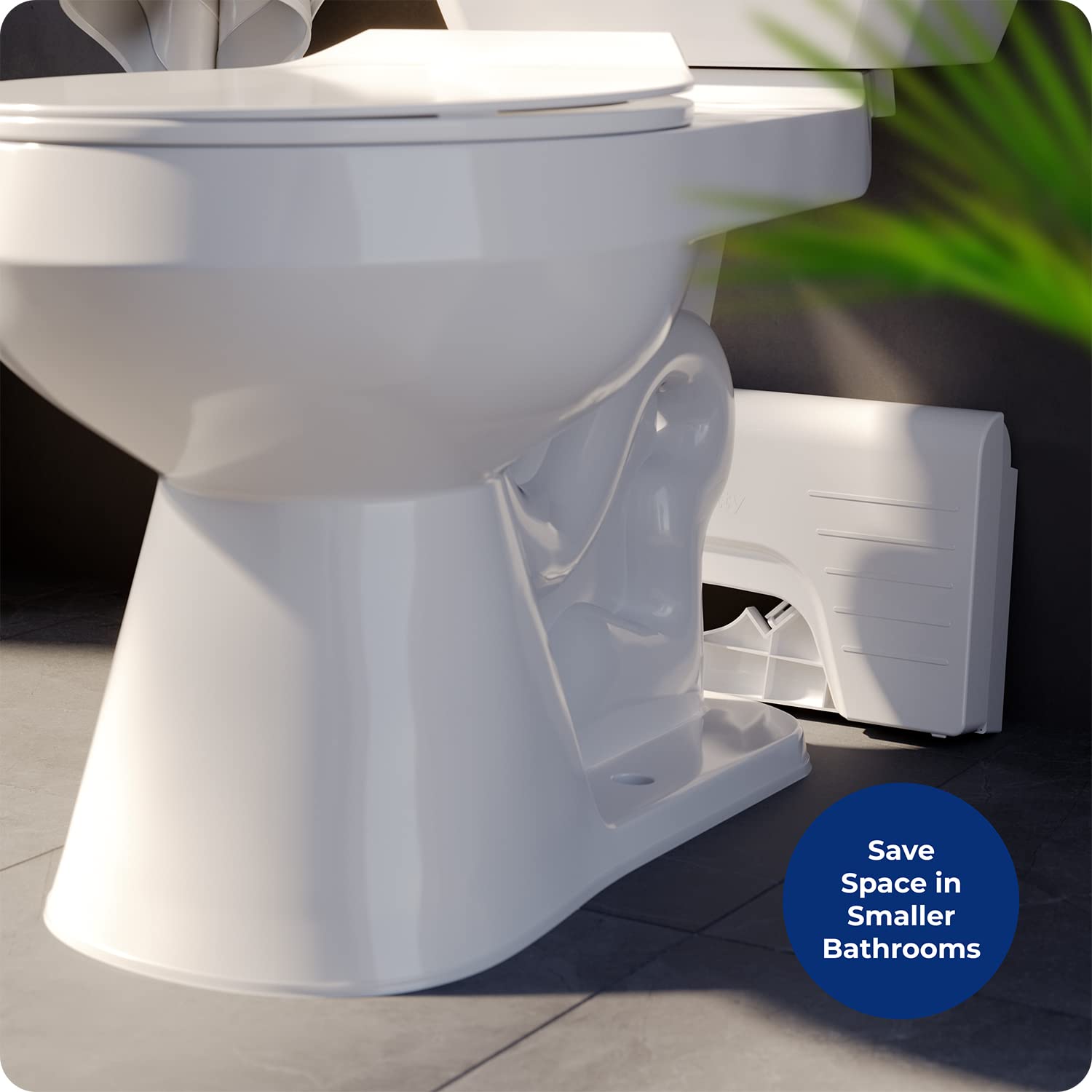 Squatty Potty Fold N Stow Compact Foldable Toilet Stool, White, 7