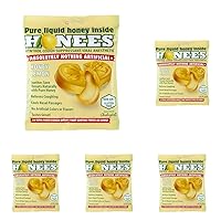 Honees Honey Lemon Cough Drops - 20-Piece, Single Pack Honey-Filled Lozenges | Temporary Relief from Cough | Soothes Sore Throat | All Natural (Pack of 5)