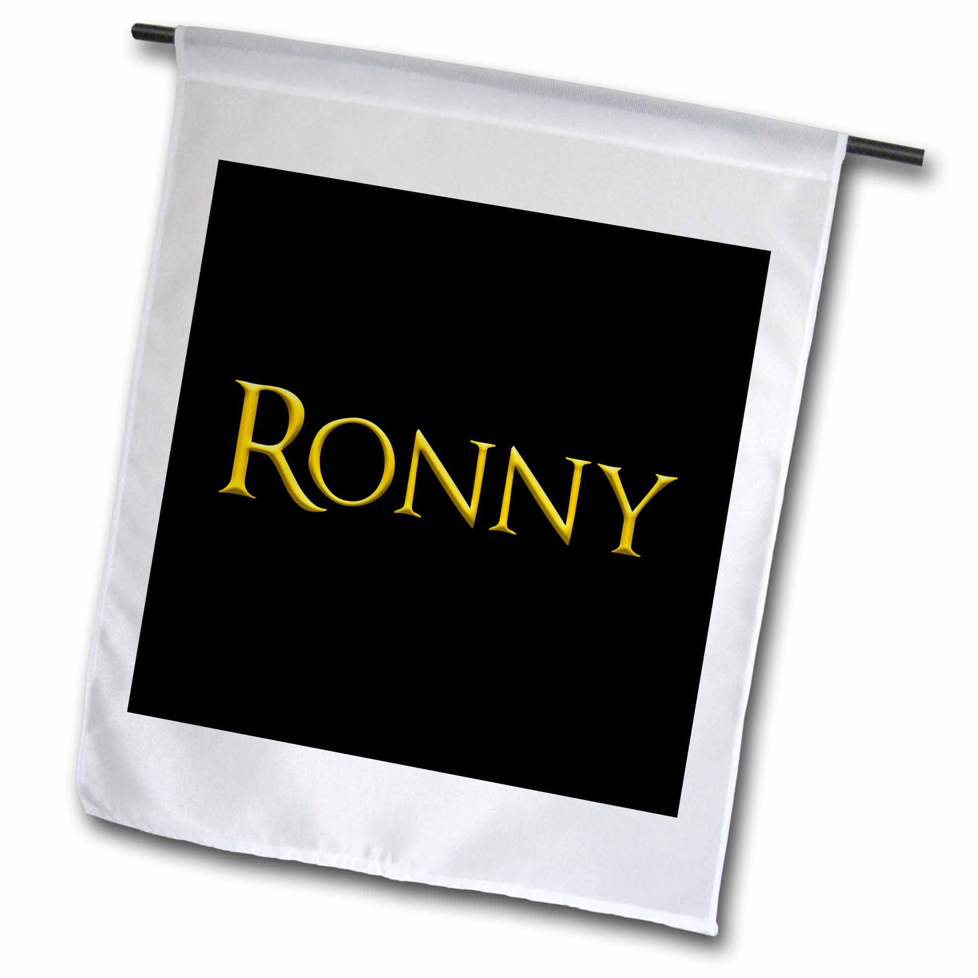 3dRose Ronny common baby boy name in the USA. Yellow on black amulet - Flags (fl_354975_1)