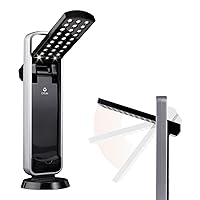 OttLite Portable LED Task Lamp, Black - Lightweight LED Desk Lamp with Carrying Handle, Long-Lasting & Energy-Efficient Natural Daylight LEDs for Home Office & Desk - Automatic On/Off Operation