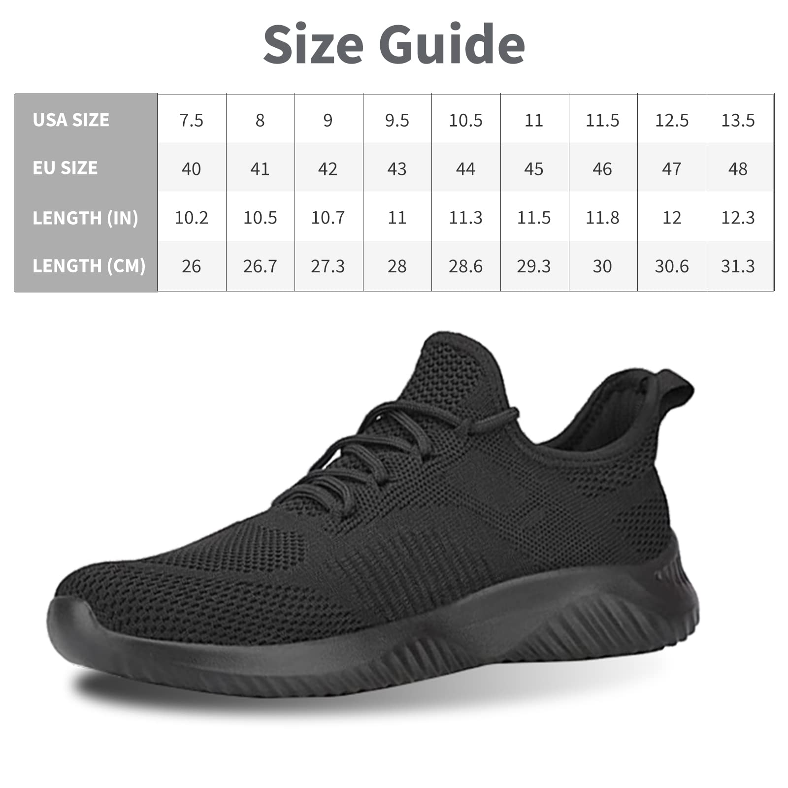 Rospick Slip On Men's Sneakers, Walking Shoes for Men Fashion Lightweight Breathable Running Shoes Sport Athletic Tennis Shoes