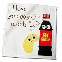 3dRose Mary Aikeen-Funny Text and Image - Image of a Soy Sauce - Towels (twl-378707-3)