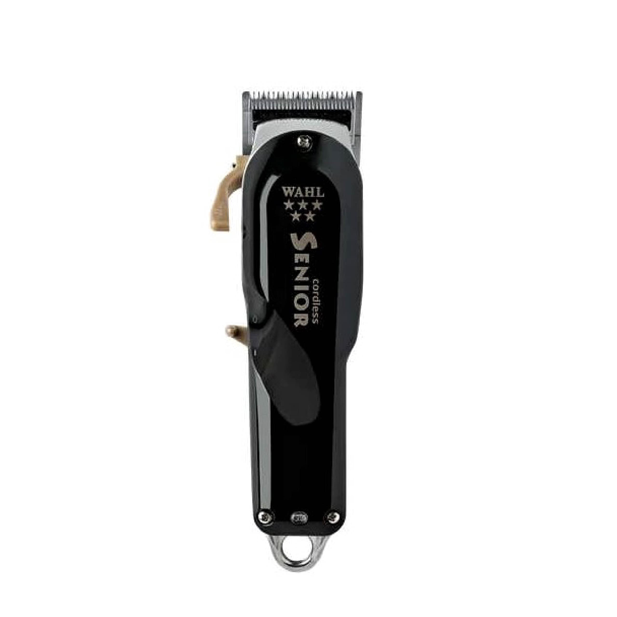 Wahl Professional 5 Star Series Cordless Senior Clipper, 5 Star Series Barber Cape, Black and Silver Barber Towel, & Premium Black Cutting Guides #3171-500 - 1/8