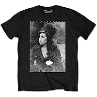 Amy Winehouse Men's Flower Portrait T-Shirt Black