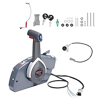 VEVOR Boat Throttle Control, 5006180 Side-Mounted Outboard Remote Control Box for Evinrude Johnson, Marine Throttle Control Box with Power Trim Switch and Lanyard