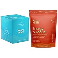 NeuroGum Energy Caffeine Mints (252 Pieces) - Sugar Free with L-theanine + Natural Caffeine + Vitamin B12 & B6 - Nootropic Energy & Focus Supplement for Women & Men - Peppermint & Cinnamon Flavor