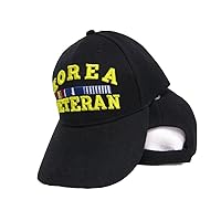 Korea Korean War Veteran Black Baseball Hat Cap