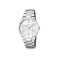 Festina Women's Quartz Watch with White Dial Analogue Display and Silver Stainless Steel Bracelet F16716/1