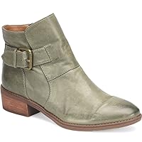 Comfortiva Women's Cardee Full-Grain Leather Slip-Resistant Boots with Side Zipper