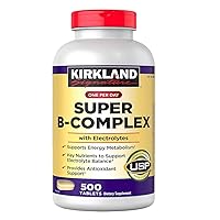 Kirkland Signature Super B-Complex (2-Pack) with Electrolytes (2 x 500 Tablets)