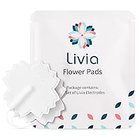 Livia Flower Pads, 1 Set Electrodes - Stick-on Pads for Period Cramps - Requires Livia Portable Device to Deliver Menstrual Pain Relief Support in 30-60 Seconds - Comfortable, Lightweight, Discreet