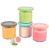 CINPIUK Ice Cream Pints, 4 Pack Containers with Lids Replacements for Ninja Creami Pints, Compatible with NC301 NC300 NC299AMZ Series Ice Cream Maker, Dishwasher Safe & Leak Proof Creami Containers