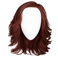 Raquel Welch Flip The Script Mid-Length Layered Wig With Lace Front and Memory Cap lll, Average Cap Size, RL33/35 Deepest Ruby