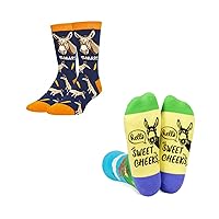 HAPPYPOP Funny Socks Men Fun Socks Smart Donkey Socks Silly Socks Crazy, Novelty Weird Donkey Gifts For Dad