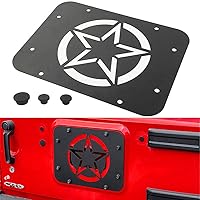 YOCTM 4-Pack Spare Tire Carrier Delete Filler Plate Tramp Stamp Tailgate Vent-Plate Cover Rubber Tailgate Plugs Sets for 2007-2018 Jeep Wrangler JK JKU Unlimited Sports