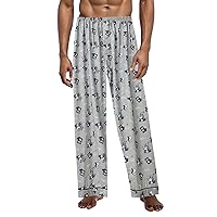 Wide Legged Cotton Pants Pants Lightweight Mid Waist Sleep Pant With Big Pockets Boy Slip