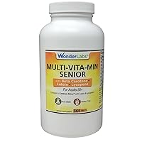Multi-Vitamin Multi-Mineral Compare to Centrum Silver® Multivitamin Multimineral with Beta Carotene Especially for Adults 50 Plus - 365 Tablets #2914