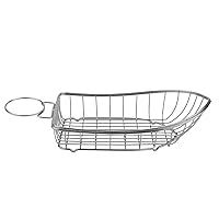 G.E.T. 4-80117 Boat Wire Basket with One Sauce Cup Holder, Stainless Steel (Sauce Cup Sold Separately)