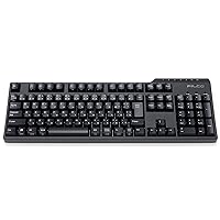 Filco Majestouch Convertible 3 Mechanical Keyboard, Japanese Layout, 108 Keys, Full Size, Blue Axis, Bluetooth Wireless Connection, USB Wired Connection, DIP Switch, Black, Matte Black