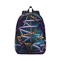Dna Chain Photo Large Capacity Backpack, Men'S And Women'S Fashionable Travel Backpack, Leisure Work Bag,