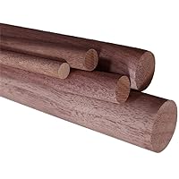 3/4 Inch Walnut Dowel Rod Sticks Unfinished Wood for Hobby Crafts (Length 48