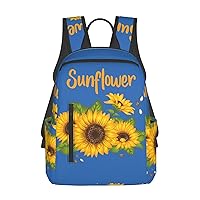 Sunflower Print Large-Capacity Backpack, Simple And Lightweight Casual Backpack, Travel Backpacks