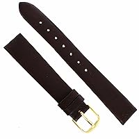19mm Hadley Roma Brown Unstitched Genuine Calfskin Leather Watch Band 712