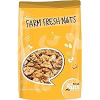 Dry Roasted Unsalted California Walnuts (2 Lbs.) - Oven Roasted to Perfection in Small Batches for Added Freshness - Vegan & Keto Friendly - Farm Fresh Nuts Brand