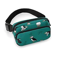 Atlantic Puffins Pattern Fashion Crossbody Fanny Pack Waterproof Waist Bag Belt Bag for Men Women