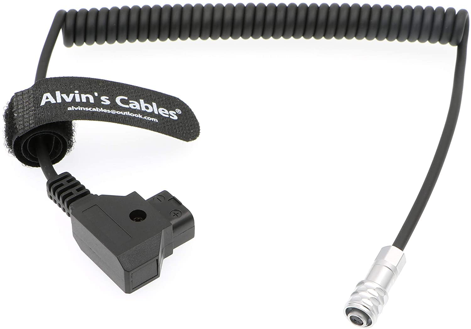 Alvin's Cables BMPCC 4K/6K Power Cable for Blackmagic Pocket Cinema Camera 6K Weipu 2 Pin Female to D Tap Power Coiled Cord from Gold Mount V Mount Battery