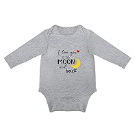 Baby I Love You to The Moon And Back Unisex Long Sleeves Romper Jumpsuits for Boy And Girl