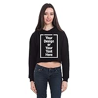 Awkward Styles Personalized Hoodies - Custom Women's Casual Long Sleeve Pullover Crop Tops - Front/Back Print