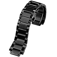 for Hublot Yubo Watch Strap Big Bang Classic Fusion Men Women Solid Stainless Steel Watchband Bracelet 27-19mm, 21-13mm, 23-17mm (Color : Preto, Size : 21-13mm)
