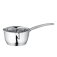 Stainless Steel Saucepan with Clad Bottom, 23-Ounce,Silver